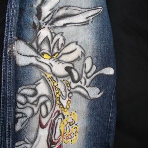 Lot 29 Mens Denim Shorts with Graphic SZ38